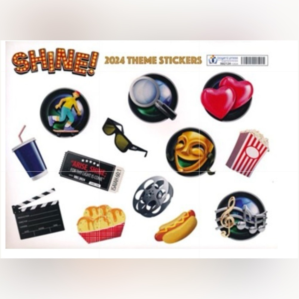 2024 VBS SHINE! Theme Stickers Set 20 Sheets